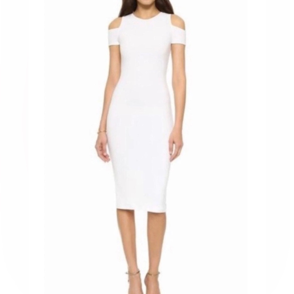 Alice + Olivia: White AIR Meya Cold Shoulder Dress Size 6 - NEW